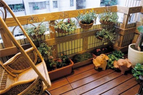 With the balcony planted like this, who would go on vacation?